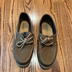Williams Sonoma Brown Leather Boat Shoes Size 12 M